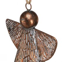 daiktų Dekoratyvinis angelas metalinis varpas bronzos baltas natūralus 21x13,5x24cm