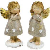 daiktų Deco angel Kalėdų angelo angelo figūrėlės angelų pora H10cm 2vnt