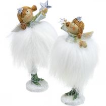 daiktų Deco angel Kalėdų angelo angelo figūrėlė su žvaigždute H12cm 2vnt