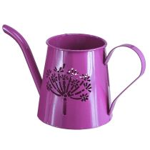 daiktų Dekoratyvinis laistytuvas metalinis ąsotis kiaulpienė violetinė H12cm 2vnt