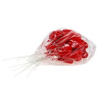 daiktų Dekoratyvinės širdelės plaukė 6cm raudona 18 vnt