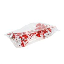 daiktų Dekoratyvinės širdelės su pelėmis ant pagaliuko raudona 12 vnt