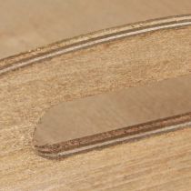 daiktų Dekoratyvinis medinis padėklas pailgas FSC natūralaus 58cmx28cmx6cm