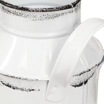 daiktų Dekoratyvinis metalinis ąsotis su rankenėlėmis, baltas ir juodas, 13 cm aukščio, 2 vnt.