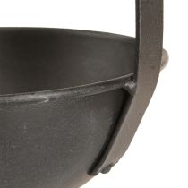 daiktų Dekoratyvinis kastuvėlio formos vazonas, antracito spalvos, pakabinamas, Ø16,5 cm, 2 vnt.