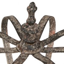 daiktų Dekoratyvinė karūna antikvarinio metalo dekoracija rūdžių spalvos Ø19,5 cm, aukštis 22 cm