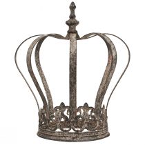 daiktų Dekoratyvinė karūna antikvarinio metalo dekoracija rūdžių spalvos Ø19,5 cm, aukštis 22 cm