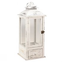 daiktų Dekoratyvinis žibintas vintage su stalčiumi baltas 20×20cm H51cm