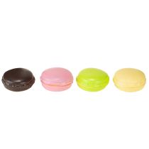 daiktų Dirbtiniai dekoratyviniai sausainiai macaron morengui, spalvingi, 5 cm, 8 vnt., konditerinė macaron dekoracija