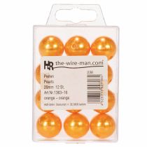 daiktų Dekoratyviniai karoliukai Ø2cm oranžiniai 12 vnt