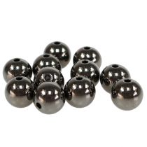 daiktų Dekoratyviniai karoliukai antracitinis metalas 14mm 35 vnt
