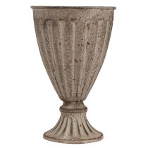 daiktų Dekoratyvinė trofėjinė sodinamoji antikvarinė išvaizda pilkai ruda Ø13cm H19cm