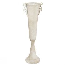 daiktų Dekoratyvinė trofėjinė vaza antikvarinė su rankenomis metalo pilka Ø15cm H59cm