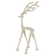 daiktų Dekoratyvinė elnio metalinė figūrėlė, pilko molio, optika, aukštis 35 cm