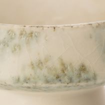 daiktų Dekoratyvinis keraminis dubuo, kreminės pilkai žalios spalvos, Ø20 cm, aukštis16 cm
