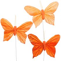 daiktų Dekoratyvinis drugelis oranžinis 12vnt
