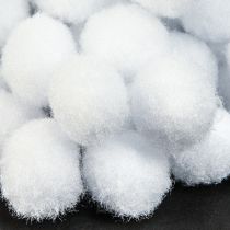 daiktų Deco snowball mini Ø2cm balti sniego gaubliai 400 vnt 4 maišeliai