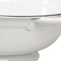 daiktų Dekoratyvinis metalinis dubuo, baltos ir juodos spalvos, vintažinio stiliaus, Ø20,5 cm, 3 dalys
