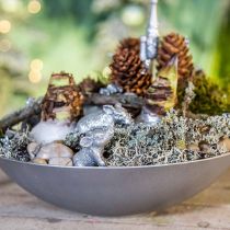 Deco kiaulė Naujųjų metų išvakarėse deco sidabriniai blizgučiai 3,5cm 2vnt