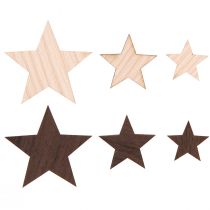 daiktų Dekoratyvinės kalėdinės žvaigždės natūralios rudos Ø3,5–5,5cm 48 vnt