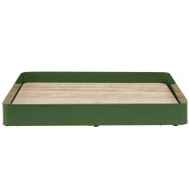 daiktų Dekoratyvinis padėklas metalinis kvadratinis žalias medinis pagrindas 25,5 × 25,5 cm