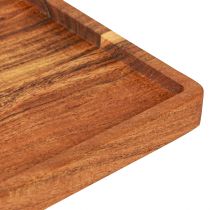 daiktų Dekoratyvinis padėklas serviravimui iš medinės akacijos alyvuotos 30x25cm