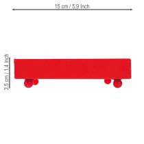 daiktų Dekoratyvinis padėklas kvadratinis raudonas metalinis padėklas 15 × 15 cm 2 vnt.