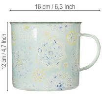daiktų Dekoratyvinis puodelis, vazonas augalams, mandala, emaliuotas, Ø13cm, aukštis12cm