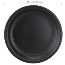 daiktų Dekoratyvinė lėkštė metalinis dubuo dekoratyvinė lėkštė antracito spalvos Ø26cm 2vnt.