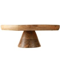 daiktų Dekoratyvinė lėkštė su pagrindu mango medienos persikų motyvu Ø26cm H9,5cm