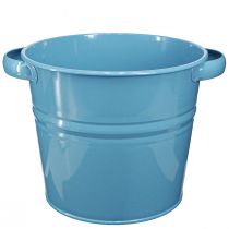 daiktų Dekoratyvinis vazonas vazonas metalinis mėlynos spalvos 31cmx26cmx21,5cm