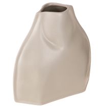daiktų Dekoratyvinė vaza keraminė pilka moderni keraminė dekoracija 22×9×22,5 cm
