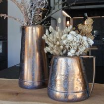 Dekoratyvinė vaza vario spalvos dekoratyvinis ąsotis vintažinis dekoratyvinis P21cm A36cm