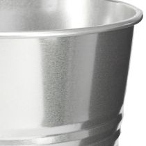 daiktų Dekoratyvinė vaza metalinė kūginė aukšta vaza sidabrinė H34cm vaza 11L