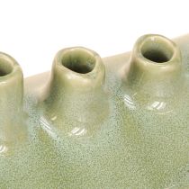 daiktų Dekoratyvinė Vaza Valtis Keraminė Vaza Šviesiai Žalia 23×8,5×11cm
