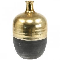 Dekoratyvinė vaza Juoda/Auksinė gėlių vaza keraminė Ø18cm H29cm