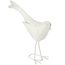 daiktų Dekoratyvinė paukščių metalinė dekoratyvinė figūrėlė Vintage White Gold 35x32.5cm