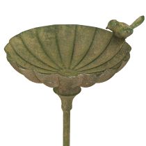 daiktų Dekoratyvinis paukščių vonios dubuo metalinis antikvarinis žalias Ø16,5 cm H34,5 cm