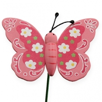 daiktų Drugelis ant pagaliuko 8cm 18 vnt