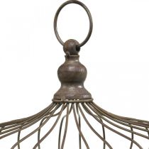 daiktų Metalinė karūnėlė su kabliuku Ø20cm H17cm Ruda