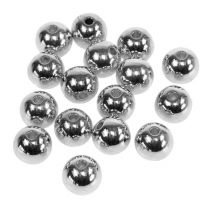 daiktų Dekoratyviniai karoliukai sidabriniai metaliniai 14mm 35 vnt