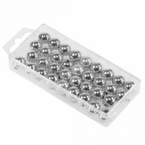 daiktų Dekoratyviniai karoliukai sidabriniai metaliniai 14mm 35 vnt