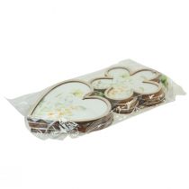 daiktų Dekoratyvinis pakabukas medžio gėlių širdies motyvo gėlės 12cm 6 vnt