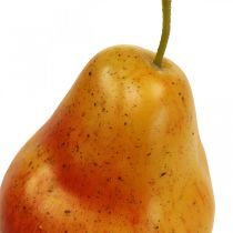 Deco kriaušė geltona raudona, deko vaisiai, maistinis manekenas 12,5cm