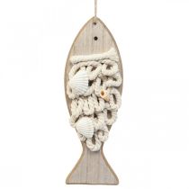 daiktų Deco žuvies pakabukas medinis žuvies jūrinės dekoracijos medis 6,5×19,5cm