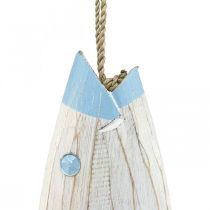 Deco žuvies medis Medinė žuvelė pakabinti šviesiai mėlyna H57,5cm
