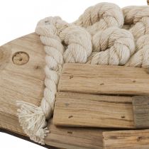 Dekoratyvinė žuvytė iš dreifuojančios medienos medinės žuvelės gamtos jūrinė puošmena 31cm