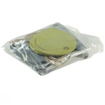 daiktų Dekoratyvinė gimtadienio vimpelio grandinėlė iš veltinio pilkai žalios spalvos 300cm