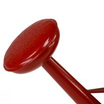 daiktų Dekoratyvinė raudona metalinė laistytuvė, 5 l vintažinis vazonas, kaimiškas laistytuvas patalpoms, aukštis 26 cm