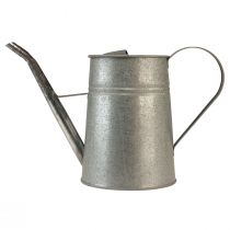 daiktų Cinkuota dekoratyvinė laistytuvė, metalinė, pilka, vintažinio stiliaus, 1,7 l, aukštis 23 cm, stilingoms gėlių dekoracijoms ir vazonams